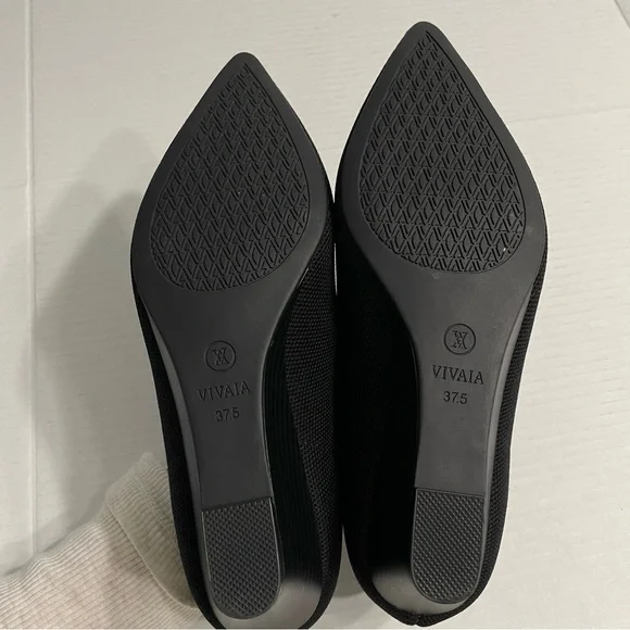 Vivaia Black Pointed Toe Aria Wedge Pro Heels 37.5 - Picture 10 of 12